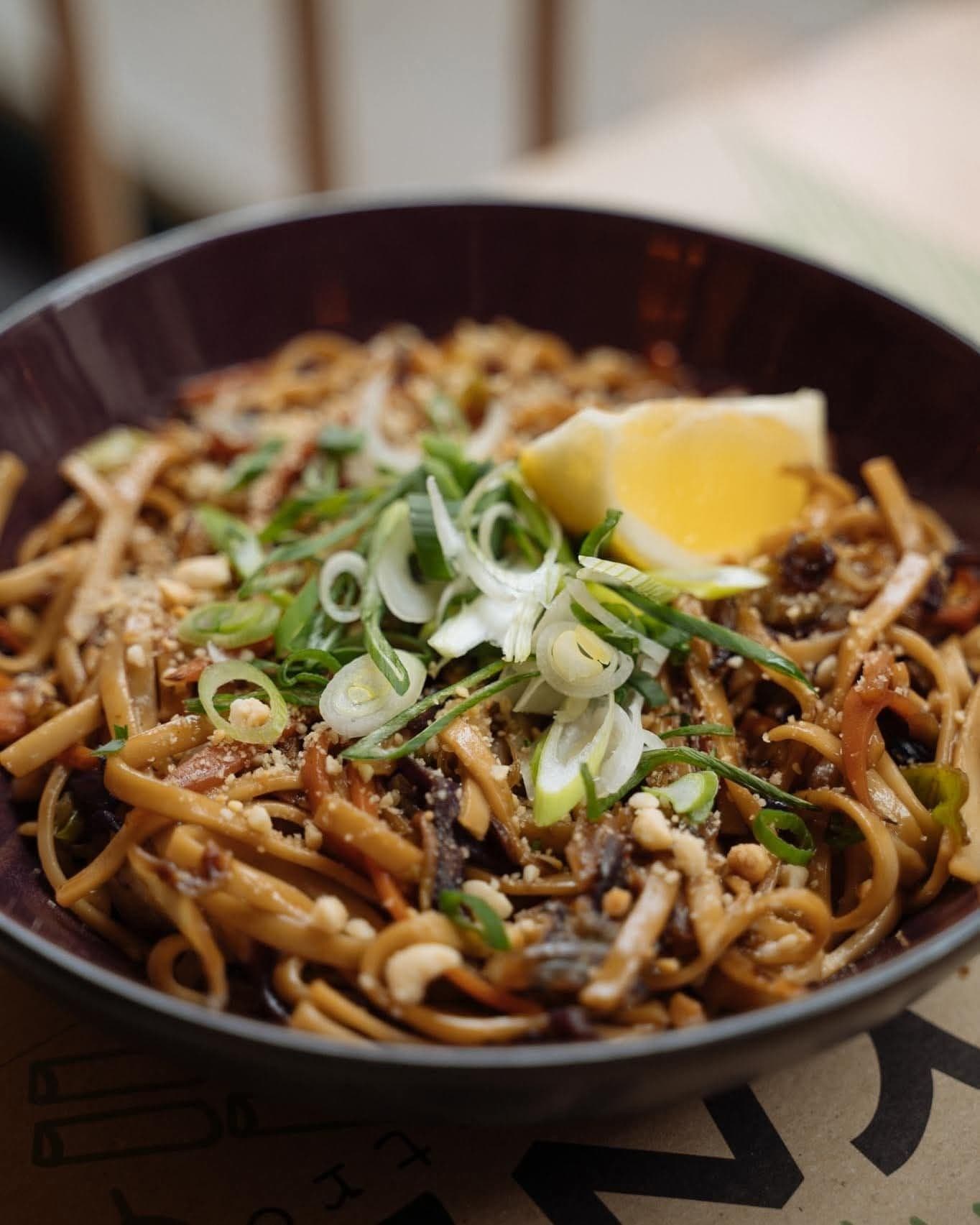 Organic noodles with vegetables